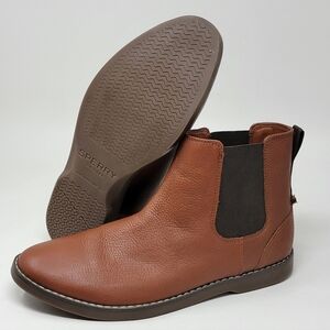 Sperry Men’s Newman Chelsea Boots Tan Casual Size 8.5M STS25407 New